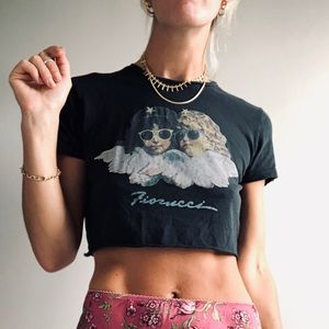 Fiorucci cropped angels T-shirt
